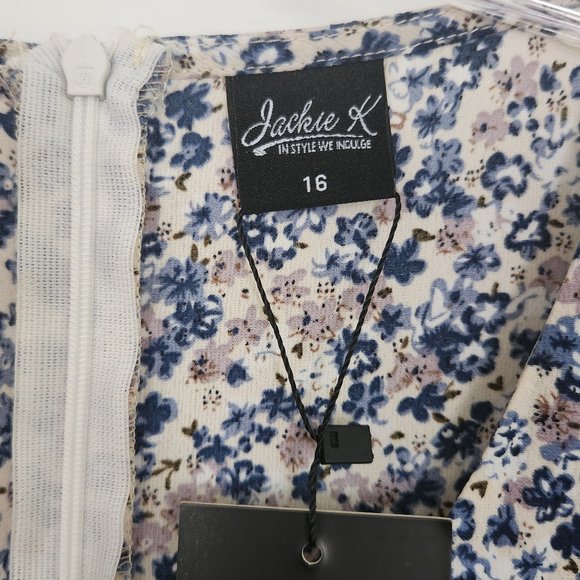 BRAND NEW LADIES DRESS-JACKIE K-TIE BACK-PLEATED #1639 - Picture 3 of 15